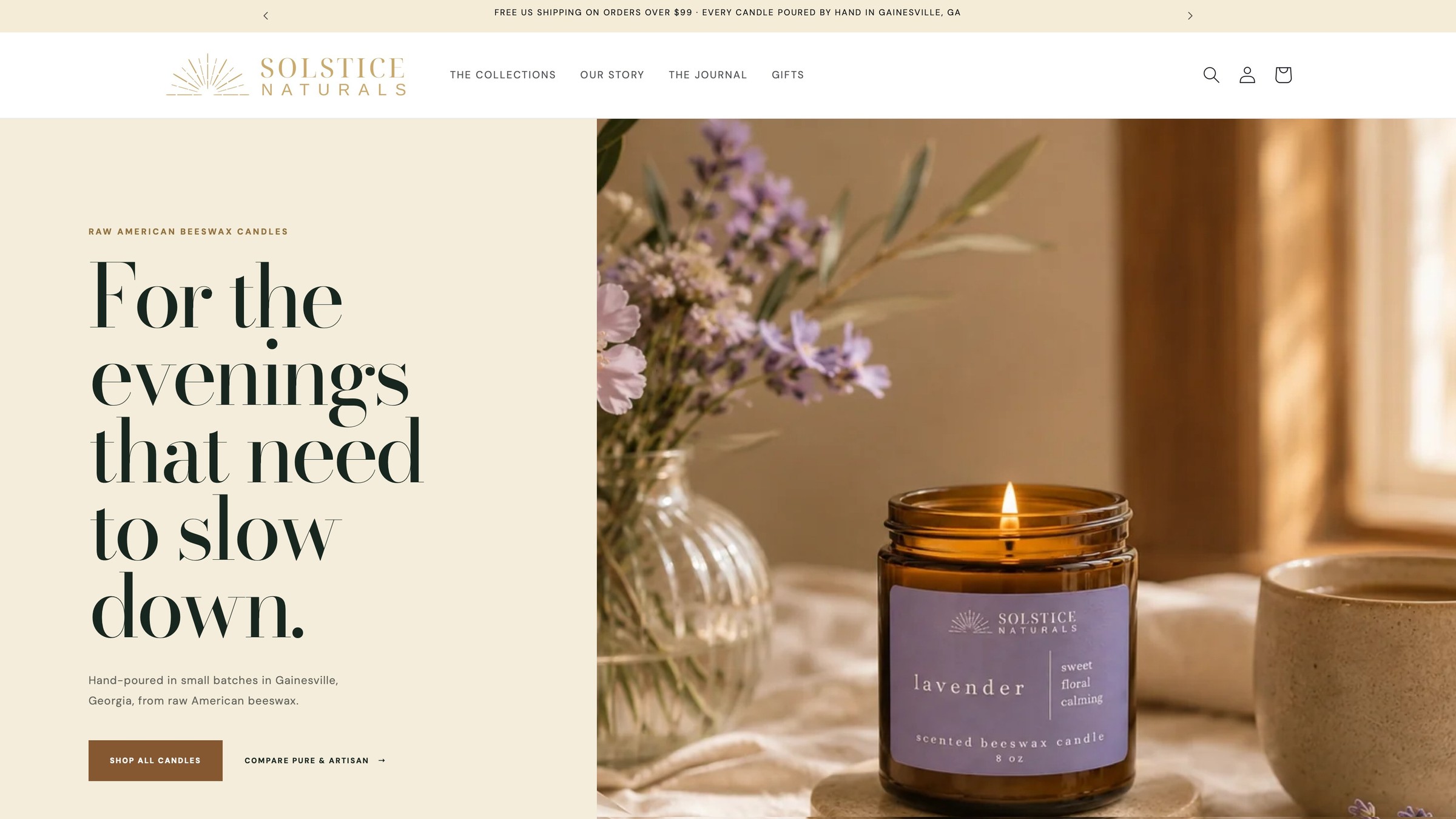 Solstice Naturals website detail
