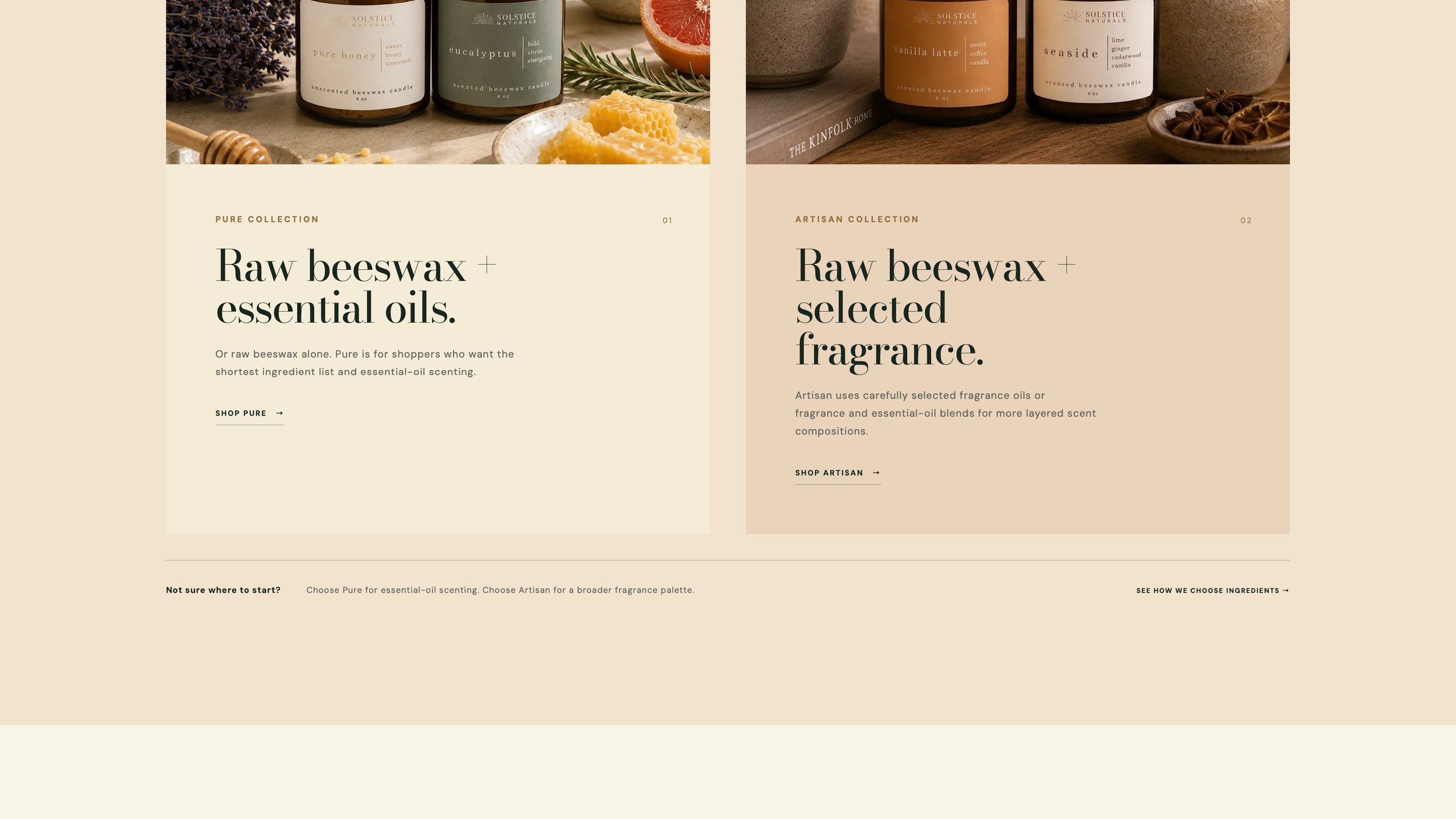 Solstice Naturals website detail